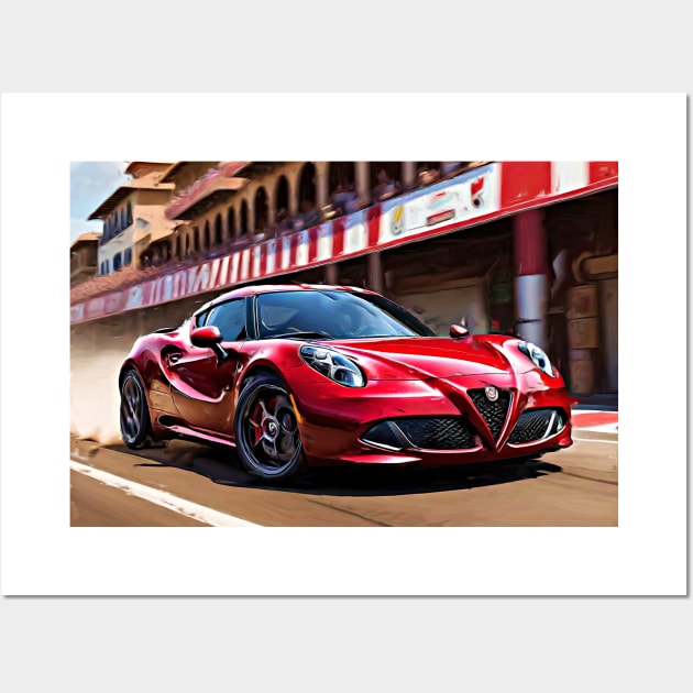 Alfa Romeo 4C Wall Art by DeVerviers